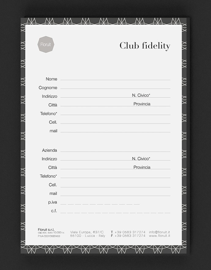 Moduli per club fidelity Floruit 955