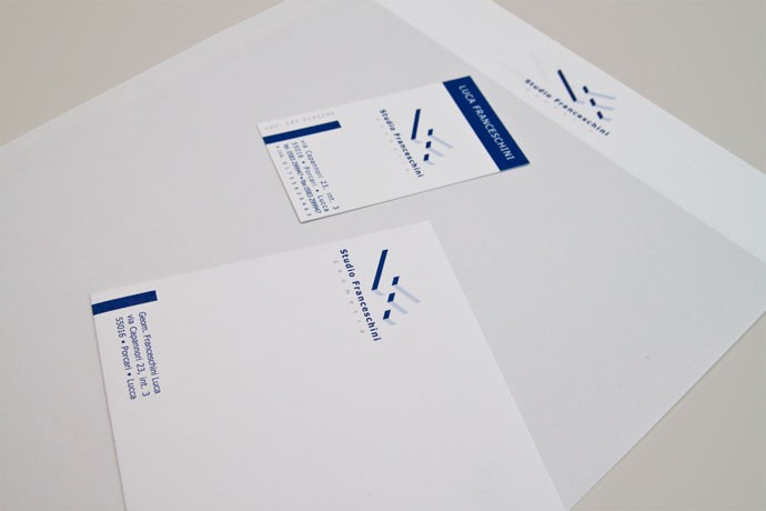 Carta intestata, envelope e business card Geometra Franceschini 170
